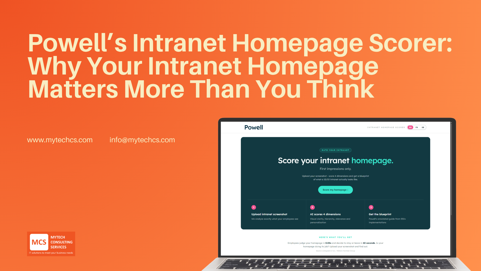 Powell’s Intranet Homepage Scorer: Why Your Intranet Homepage Matters More Than You Think